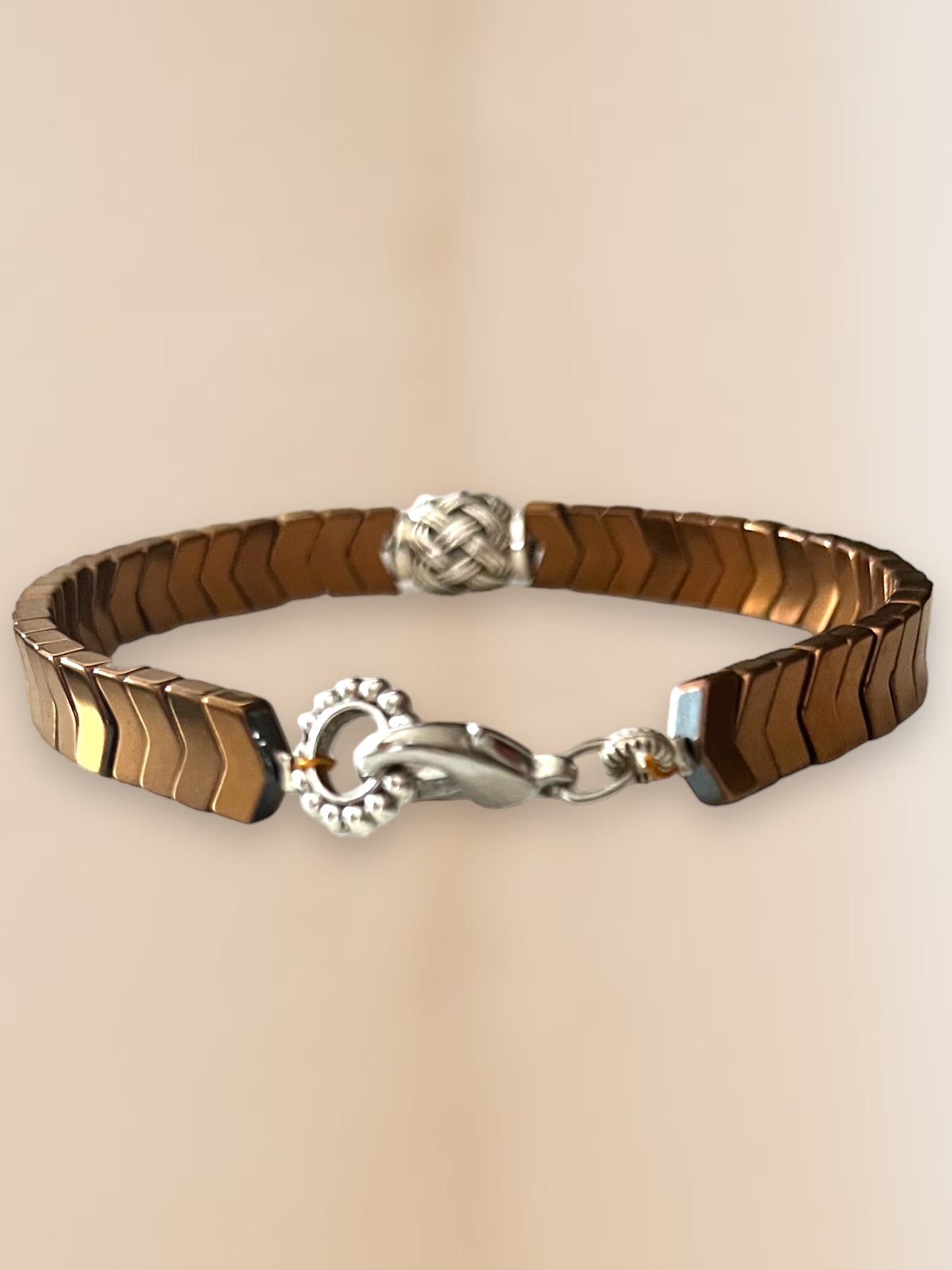 El Yapimi Hematit Erkek Bileklik